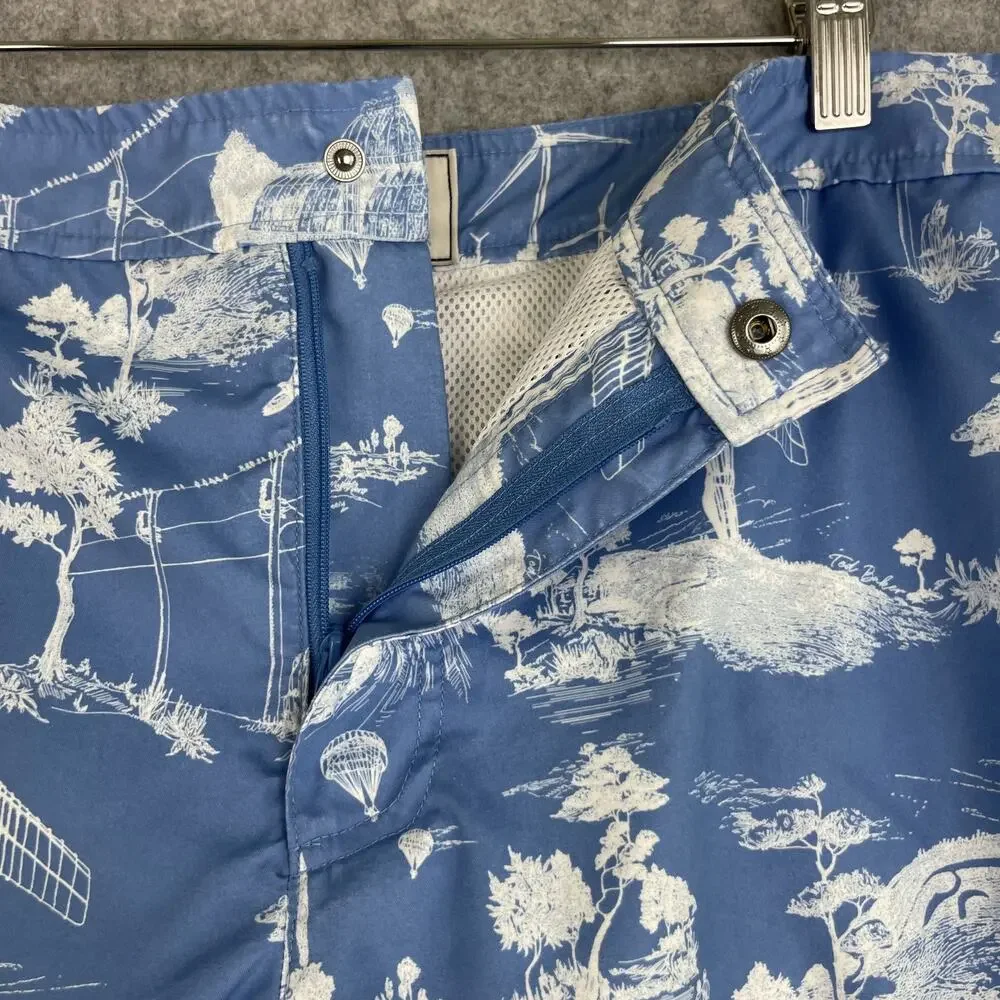 Ted Baker Holoway‎ Printed Swim Shorts Trunks Mens 6 US 2XL Blue Beach Tropical